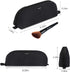 Gloppie Makeup Brush Holder Travel, Small Organizer Pouch for 10 Brushes, Portable Cosmetic Case, Black