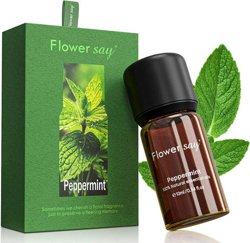 Peppermint Essential Oil 0.34Oz - 100% Pure Undiluted Premium Therapeutic Grade Essential Oil