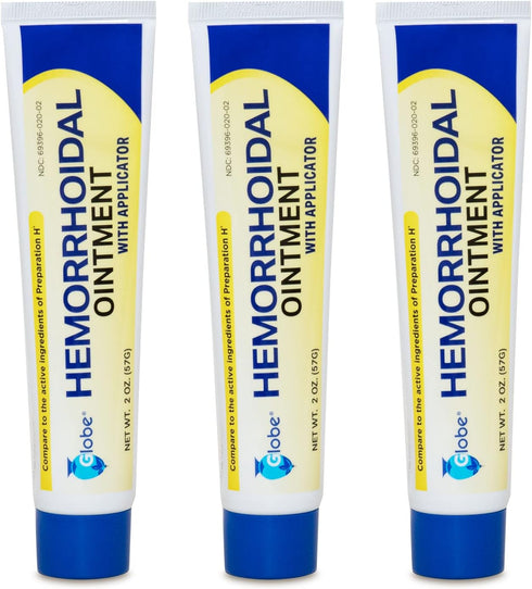 Hemorrhoid Treatment Ointment, Maximum Strength Pain Relief, Fast Acting Itch & Swelling, 2 oz (3 Pack)