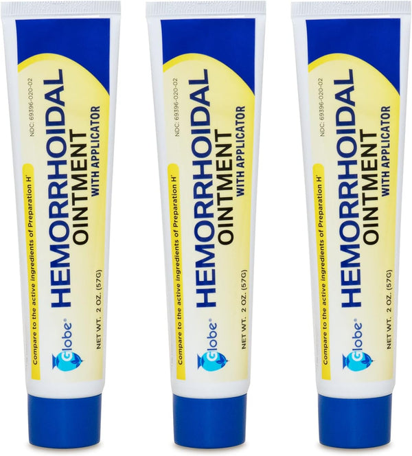 Hemorrhoid Treatment Ointment, Maximum Strength Pain Relief, Fast Acting Itch & Swelling, 2 oz (3 Pack)