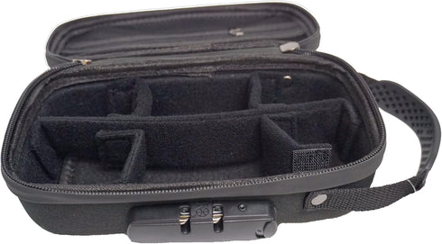 Kashmir Accessories Case with Carbon Lining, Waterproof Storage Bag with Combination Lock for Home & Travel Use