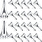 Hicarer 20 Pcs Adjustable Hair Parting Tool, Metal Hair Sectioning Ring for Braiding, Halloween Cosplay, Silver
