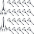 Hicarer 20 Pcs Adjustable Hair Parting Tool, Metal Hair Sectioning Ring for Braiding, Halloween Cosplay, Silver