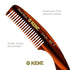 Kent 85T Small Wide Tooth Beard and Mustache Pocket Comb, Travel Size for Grooming