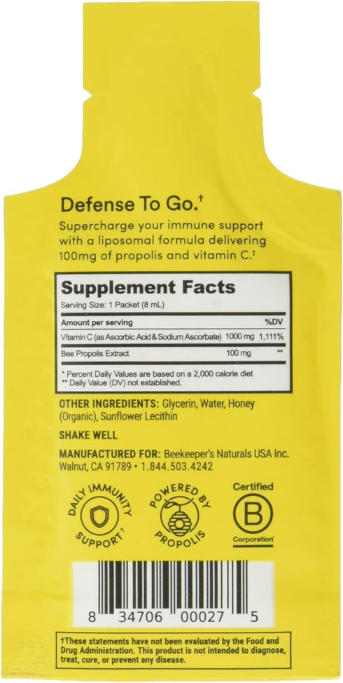 Beekeepers Naturals Propolis Liposomal with Vitamin C Single, 0.27 FZ
