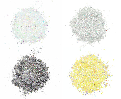 MARBLERS Holographic Glitter Mixed 8 Color Set, 4oz (112g) | Non-Toxic, Vegan, Cruelty-Free | Nail Art, Makeup, Craft