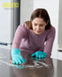 PACIFIC PPE Reusable Dishwashing Rubber Gloves, Kitchen Gloves with Flocked Cotton Liner, Latex Free, Green, Medium