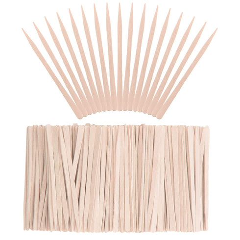 Whaline 400 Pieces Small Wax Sticks, Wood Spatulas Applicator Craft Sticks for Hair Eyebrow Removal