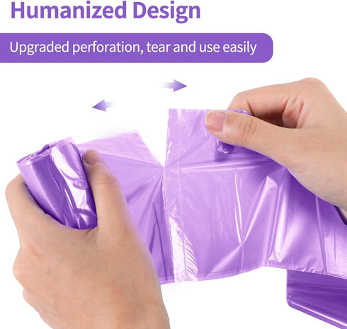 Small Trash Bags 1.2-Gallon, 120 Counts, Purple Bathroom Trash Bags for Bedroom Office