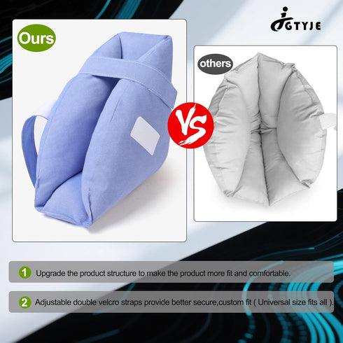 Heel Protector for Pressure Sores, Adjustable Heel Pad Bed Sore Relief Boot, Pressure Ulcer Cushion with Ankle & Feet