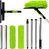 LILISPAI 67'' Window Squeegee Cleaner Tool with Extension Pole, 2-in-1 Squeegee for Window