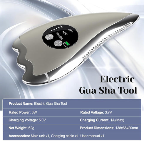 NANSIKE Electric Scraping Plate Gua Sha Massage Tool with Heat Vibration and Microcurrent for Face Neck Shoulder