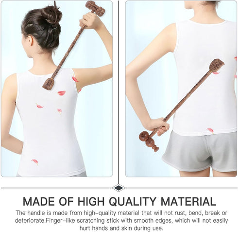 Hammer 2pcs Set, MAGICLULU Wooden Dual-use Massage Handheld Back Scraper and Body Massager for Muscle Relaxation