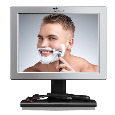 ToiletTree Products Fogless Shower Mirror with Squeegee, Adjustable Anti-Fog Bathroom Mirror