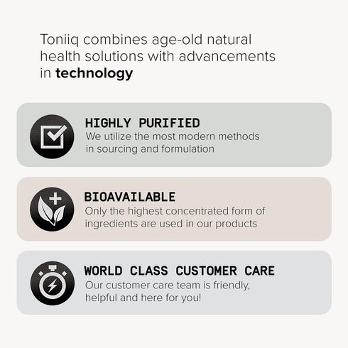 Toniiq 50 50mg Count 60 60 Billion CFU Lactobacillus Reuteri Probiotic per Serving - L Reuteri Probiotics - Highest CFU