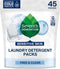 Seventh Generation Laundry Detergent Packs, Free & Clear, Made for Sensitive Skin,