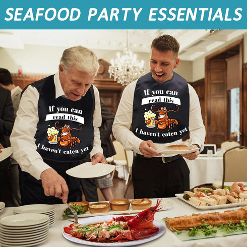 Maziky Funny Adult Bibs for Eating Man Women Elderly, Washable Clothing Protectors Bib for Adults Senior Citizens