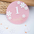 Troxueo 3D 1-12 Acrylic Daisy Baby Milestone Cards, Baby Milestone Signs, Months Interchangeable Monthly Milestone
