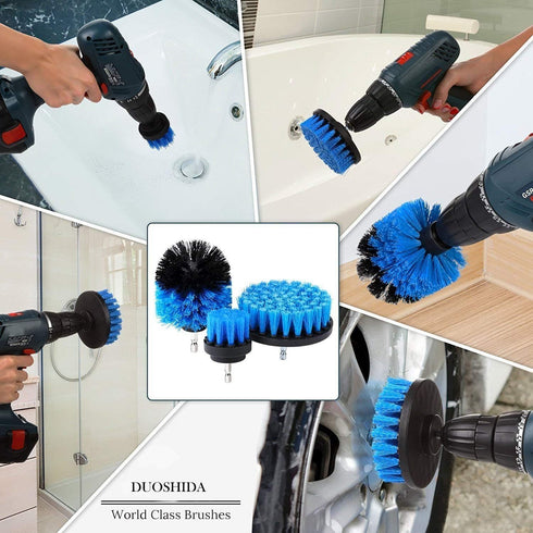Drill Brush Power Scrubber Cleaning Set - 15 Piece Cleaner Scrubbing Brushes Attachments for Home Kitchen
