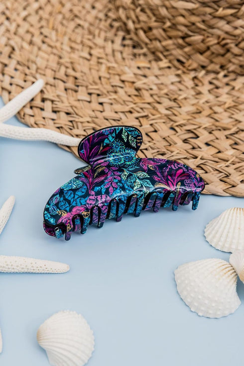 Lilly Pulitzer Colorful Hair Clip Claw, Medium Jaw Clip for Fine Thick Curly or Straight Hair, Cute Hair Clip