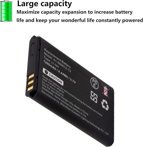 Replacement Battery for RTI 41-500012-13 ATB-1100-SANUF, Fits for RTI Pro, 3.7V Li-ion 1200mAh