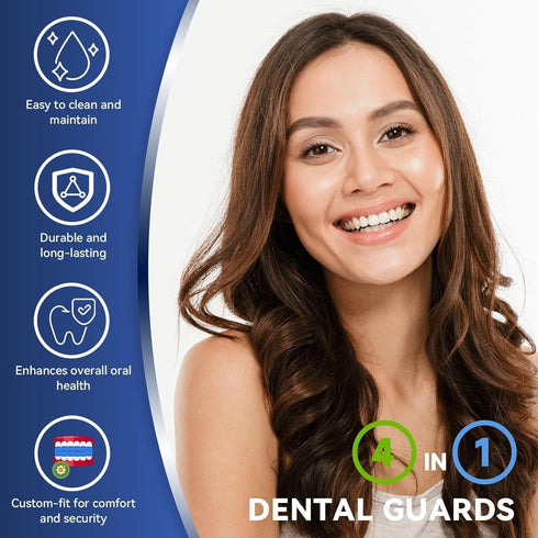 Kids Mouth Guard for Teeth Grinding, Pack of 8, Comfortable Custom Dental Guard, Moldable Night Guards for Clenching