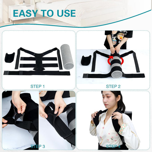 SJFFDP Backpack Side Sleep Trainer for Positional Sleep Apnea - Anti Snoring Device to Prevent Back Sleeping, Sleep