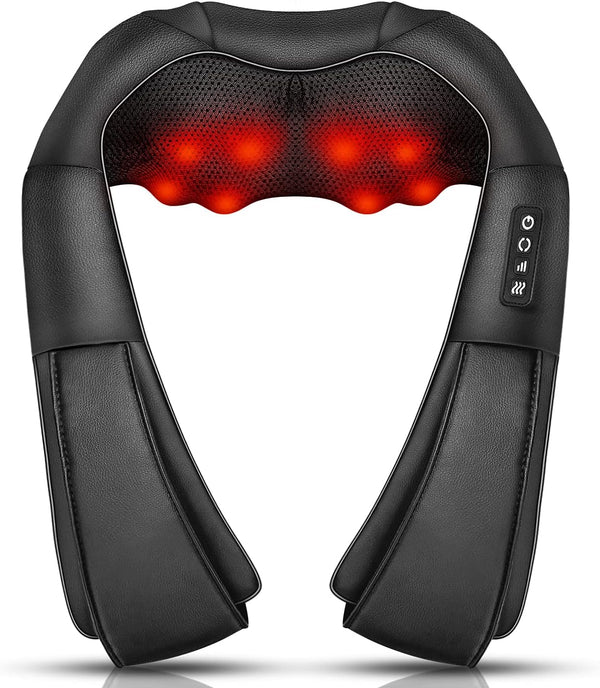 Neck Massager with Heat - Shiatsu Deep Tissue Massager for Neck, Back, and Shoulder Relaxation at Home