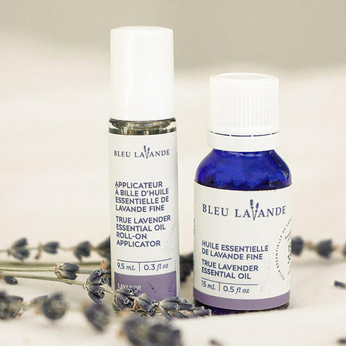 Bleu Lavande Premium True Lavender Essential Oil, 100% Pure & Natural, Therapeutic Grade, Vegan & Cruelty Free - 0.5 fl