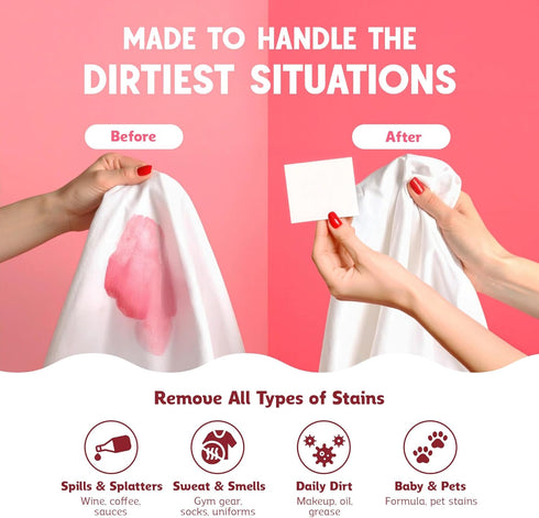 Summer (40 QLEAN Laundry Detergent Sheets Sweet Loads) Travel-Size Plant-Based Laundry Sheets, Biodegradable, HE