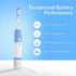 BESTEK Sonic Electric Toothbrush - IPX67 Waterproof, Rechargeable with Multiple Modes, 3 Replacement Brush Heads, Blue