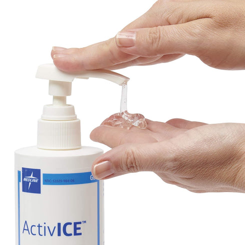 Medline ActivICE Pain Reliever Gel - 16-oz Pump for Arthritis, Muscle Aches, and Back Injuries
