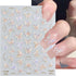 JMEOWIO 3D Embossed Aurora Butterfly Nail Art Stickers, Self-Adhesive 5D Decoration Accessories, 1 Sheet