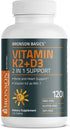 Bronson Basics Vitamin K2 D3 (MK7) Supplement, 5000IU (125 mcg) Vitamin D3 & 90 mcg Vitamin K2 MK-7, 120 Tablets