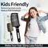 HIPPIH 2 Pack Boar Bristle Hair Brush, Wet & Dry No Pull Curved Vented Detangler for Kids & Men