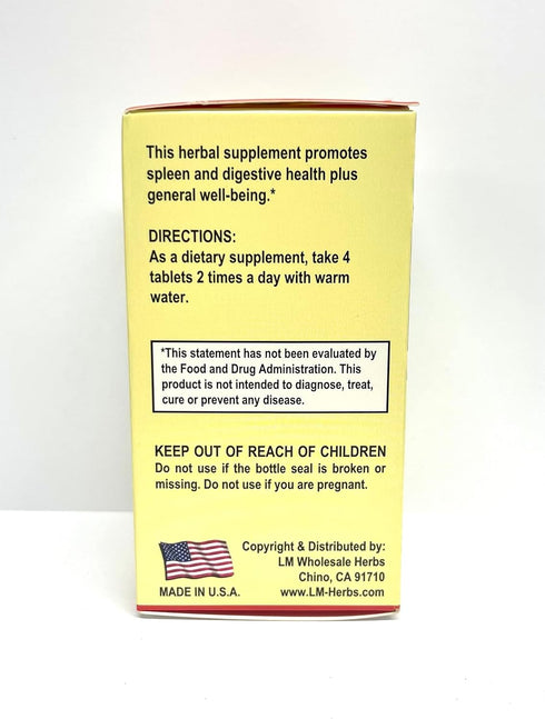 Codonopsis Root Combination Herbal Supplement - 500mg, 80 Tablets for Spleen Health & Digestive System