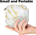 MUOOUM Sanitary Napkin Storage Bag, Gold Glitter Marble Painted Menstrual Cup Pouch, Portable Sanitary Napkin Pads