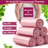 4 Gallon Pink Trash Bags, 180pcs, Strong Garbage Bags for Bathroom, Home, Office, Fit 12-15 Liter
