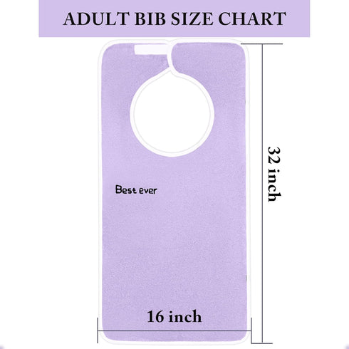 Ultra-Soft Premium Adult BibsSuper Absorbent, Durable Microfiber Food Bibs Clothing Protector for Elderly