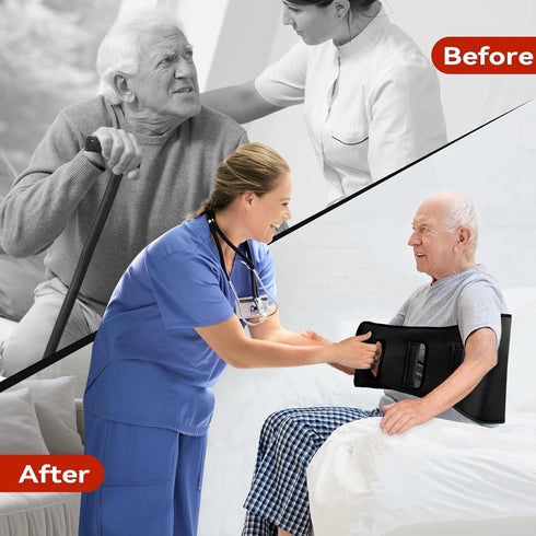 Transfer Sling,Padded Assist Gait Belt for Seniors, Heavy Duty Patient - Lifting Aids Mobility Standing and Lifting Aid