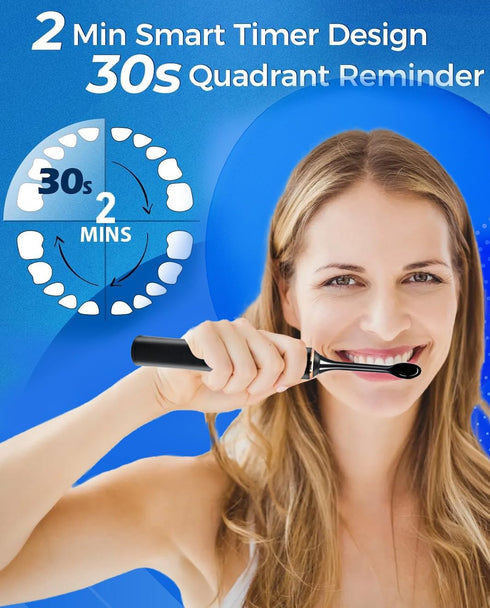 Sonic Electric Toothbrushes for Adults, 8 Brush Heads, 37000 VPM Deep Clean, Rechargeable, Fast Charge