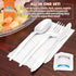 BULK HEAVY WEIGHT Cutlery, Individually Wrapped White Plastic Knife, Spoon, Fork Pack with Napkin and Salt & Pepper