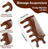 LiZEROGDAX 4 1 in Sandalwood Gua Sha Massager, Scraping Massage Comb, Meridians Tool for Hair, Face, Eye Neck Body