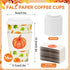 Nihuecne 50 Pack 16 oz Fall Themed Disposable Coffee Cups with Snap-on Lids and Sleeves - for Hot or Cold Drinks