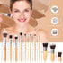 Pure Vie 15 Colors Cosmetics Cream Contour and Highlighting Makeup Kit + 11 Pcs Brushes