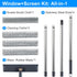 Purexa 3-in-1 60" 3 All-in-1 Window Squeegee for Home - Window Cleaning Kit with Microfiber Cloths & Screen Brush