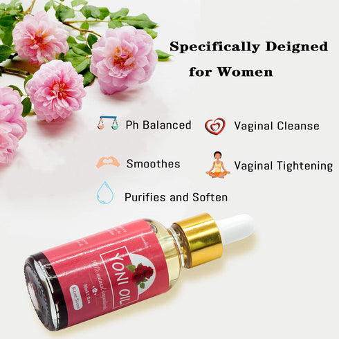 Wovarkie 2 Packs 100% (1 oz/30 ml) Yoni Oil for Women, All Natural Feminine Oil Intimate Deodorant for Women, Ph