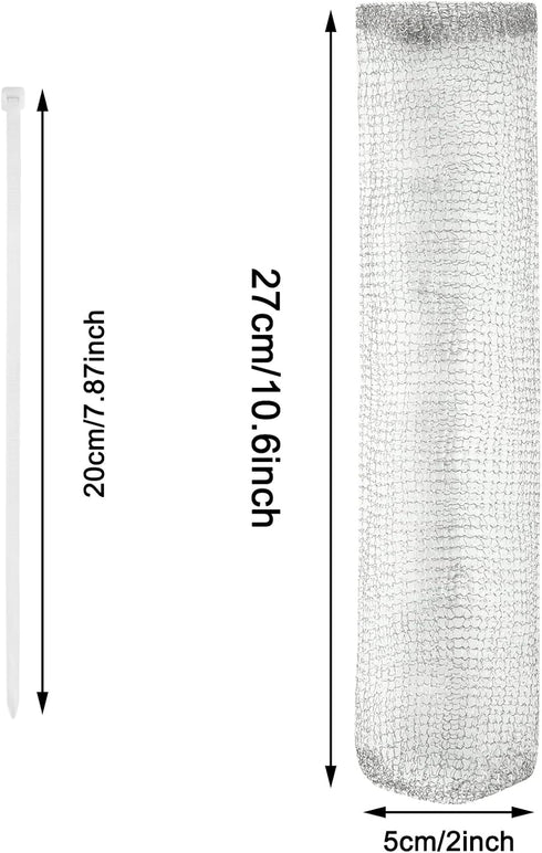 48 Pieces Lint Traps for Washing Machine, Stainless Steel Lint Snare Traps with 48 Pcs Cable Tie