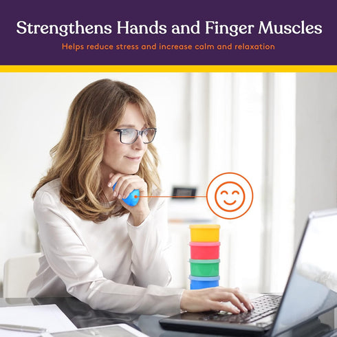 Set 4 Special Supplies Therapy Putty for Teens and Adults - Resistive Hand Exercise Stress Relief Therapy Putty Kit