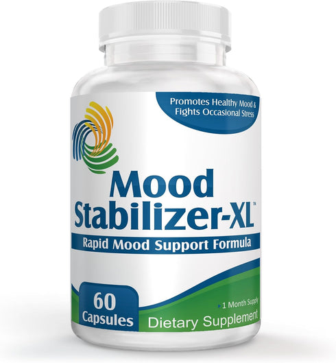 Mood-XL 30-Day Mood Support Supplement, 1-Month Supply, 60 Capsules